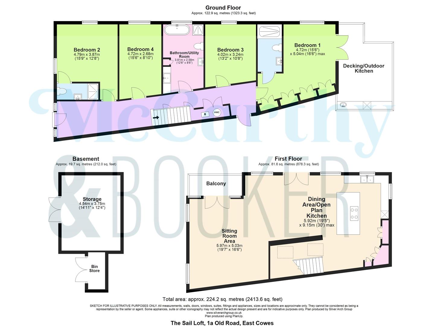 CONTEMPORARY AND UNIQUE HOME - Old Road, East Cowes floorplan